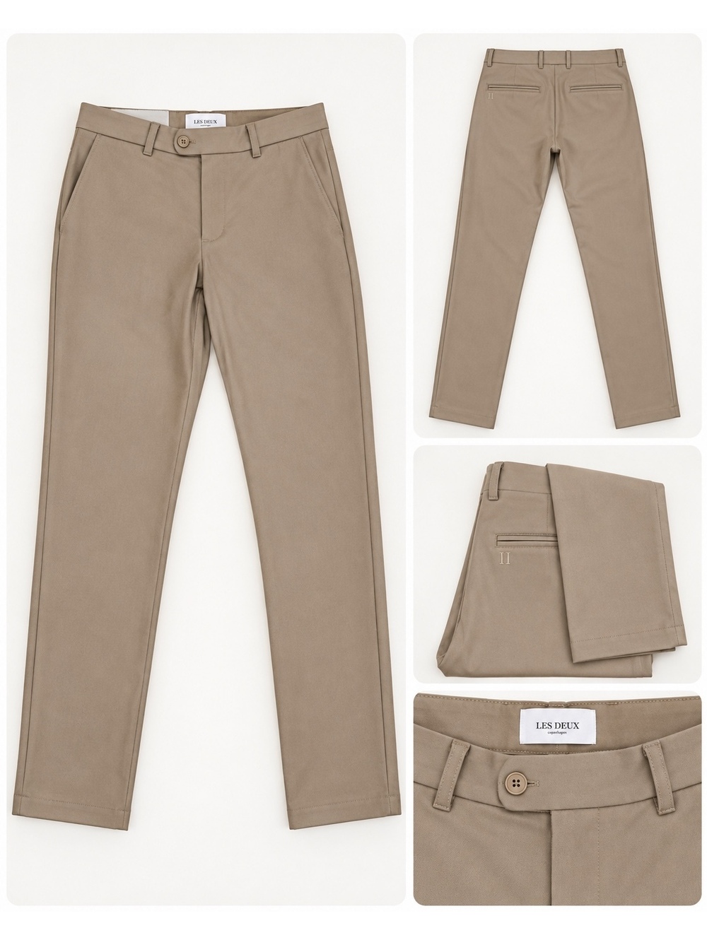 Les Deux Como Reg Suit Pants 30x32 Seagrass Tan Regular Fit